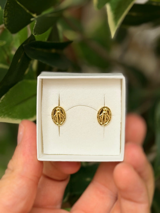 Pendientes Virgen Milagrosa Dorados
