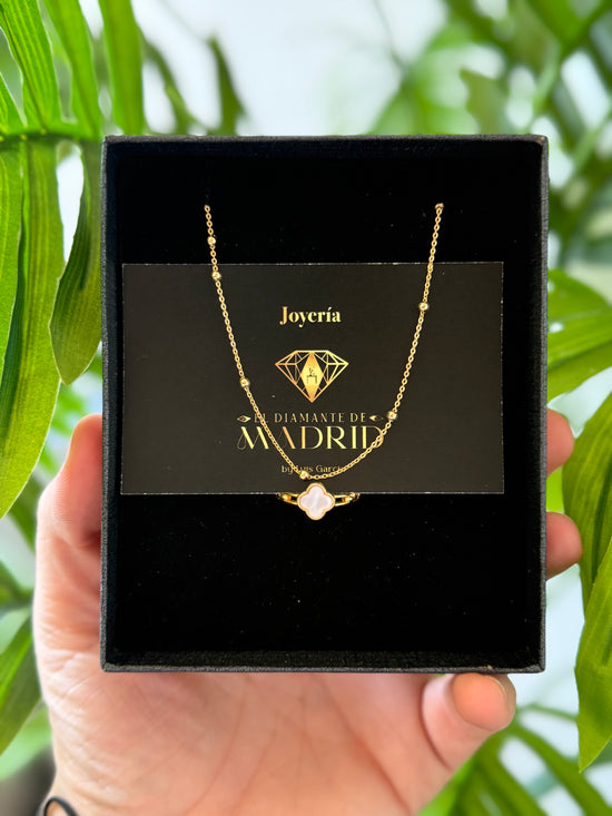 Combo Perlado – Pack Collar + Anillo Día de la Madre