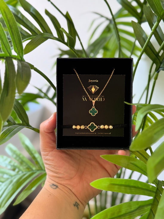 Combo Esmeralda – Pack Collar + Pulsera Día de la Madre