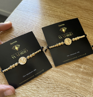 Pulseras Pareja San Benito Diamantada